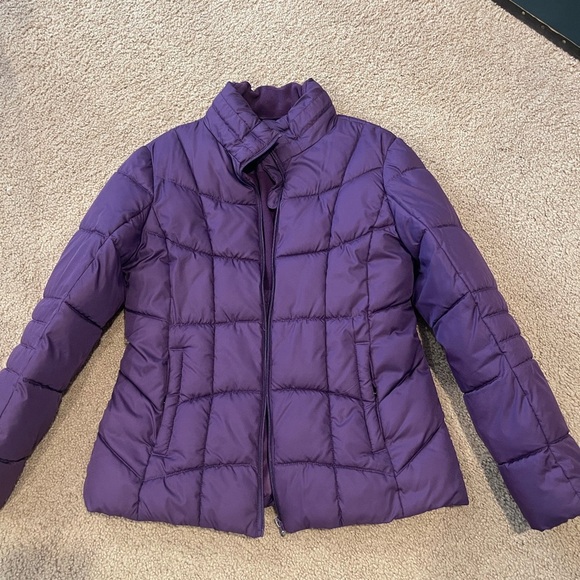 FADED GLORY Fleece Purple Puffer Winter Jacket - Picture 1 of 10